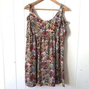 Maitai Floral Womens Floral Cold Shoulder Dress Small